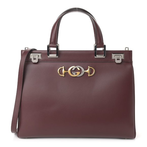 NWT GUCCI GG ZUMI MEDIUM TOP HANDLE LEATHER SATCHEL BAG - Picture 1 of 11
